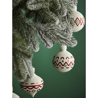 Декор Tkano Набор ёлочных украшений с подсветкой festive embroidey из коллекции new year essential, 4 шт. арт. TK24-NY_DEC0023