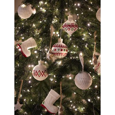 Декор Tkano Набор ёлочных украшений с подсветкой festive embroidey из коллекции new year essential, 4 шт. арт. TK24-NY_DEC0023