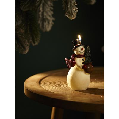 Декор Tkano Свеча декоративная festive snowman из коллекции new year essential, 15 см арт. TK24-NY_CND0009