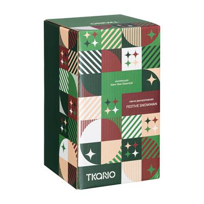 Декор Tkano Свеча декоративная festive snowman из коллекции new year essential, 15 см арт. TK24-NY_CND0009