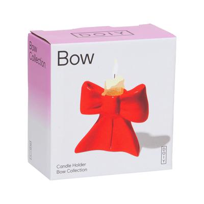 Декор Doiy Подсвечник bow, 8 см, красный арт. DYCAHBOWS