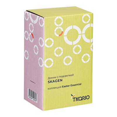 Декор Tkano Домик из фарфора с подсветкой skagen из коллекции easter essential, 15 см арт. TK25-DEC-BD0002