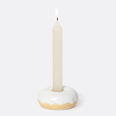Декор Doiy Подсвечник fast food, donut, D7 см, белый арт. DYCAHFFWH