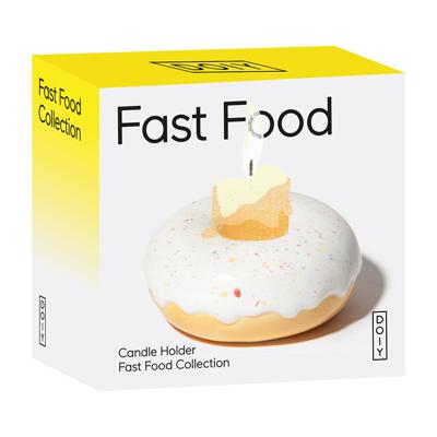 Декор Doiy Подсвечник fast food, donut, D7 см, белый арт. DYCAHFFWH