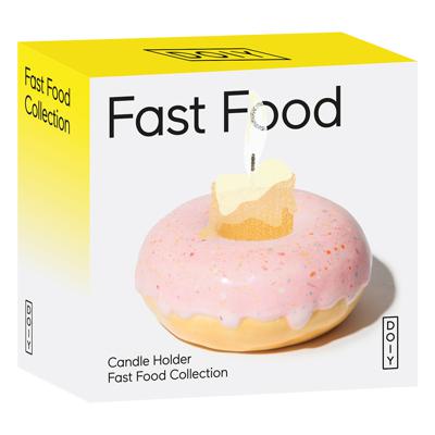 Декор Doiy Подсвечник fast food, donut, D7 см, розовый арт. DYCAHFFPK