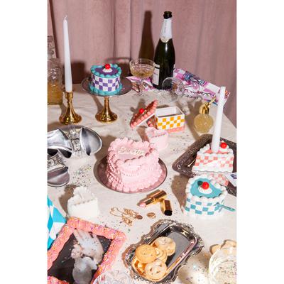 Декор Doiy Свеча cake, 4,8 см, розовая арт. DYCANSWPK