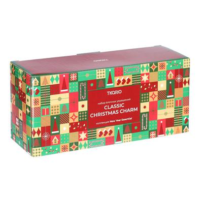 Декор Tkano Набор ёлочных украшений classic christmas charm из коллекции new year essential, 4 шт. арт. TK25-NY_DEC0012