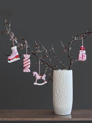 Декор Tkano Набор ёлочных украшений pink fairytale из коллекции new year essential, 4 шт. арт. TK25-NY_DEC0014