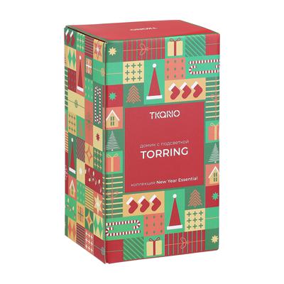 Декор Tkano Домик с подсветкой torring из коллекции new year essential, 16 см арт. TK25-NY_LH0010