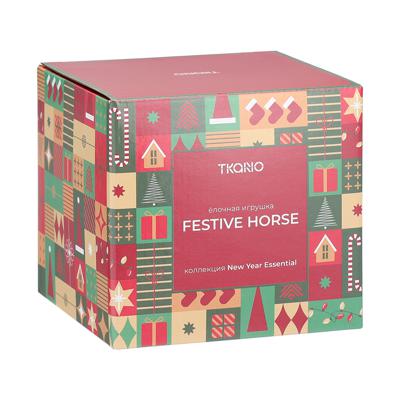 Декор Tkano Ёлочная игрушка festive horse из коллекции new year essential арт. TK25-NY_DEC0008