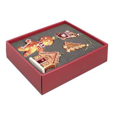 Декор Tkano Набор ёлочных украшений ginger celebration из коллекции new year essential, 4 шт. арт. TK25-NY_DEC0011