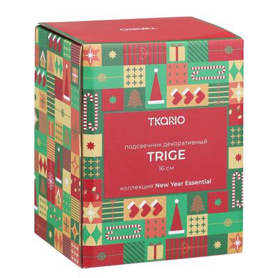 Декор Tkano Подсвечник декоративный trige из коллекции new year essential, 16 см арт. TK25-NY_LH0007