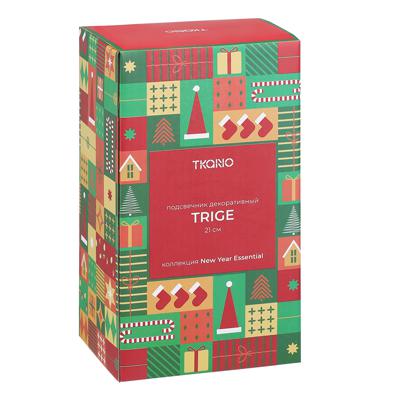 Декор Tkano Подсвечник декоративный trige из коллекции new year essential, 21 см арт. TK25-NY_LH0008