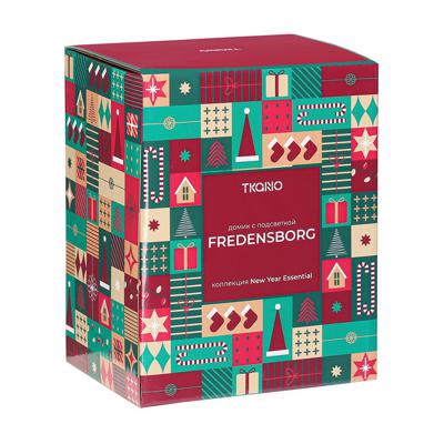 Декор Tkano Домик с подсветкой fredensborg из коллекции new year essential, 13 см арт. TK25-NY_LH0001
