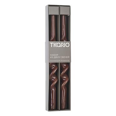 Декор Tkano Набор из двух свечей коричневого цвета из коллекции essential, 35 см арт. TK25-CND0001