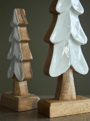 Декор Tkano Декор новогодний snowy tree из коллекции new year essential, 20 см арт. TK25-NY_CTR0010