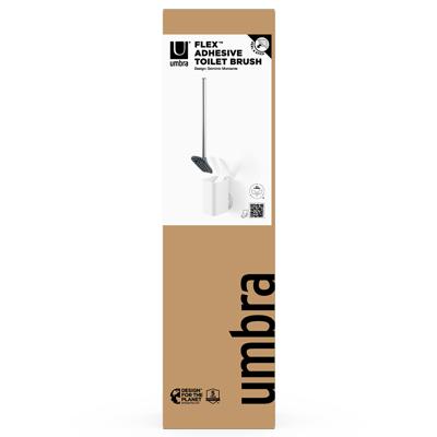 Аксессуар Umbra Ершик для туалета с держателем flex adhesive, белый арт. 1021298-660