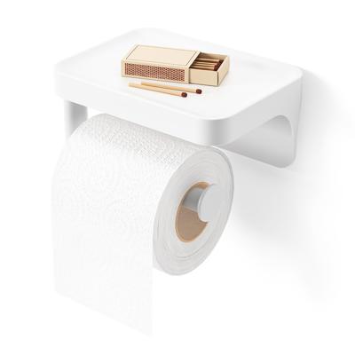 Аксессуар Umbra Держатель для туалетной бумаги с полкой flex adhesive, белый арт. 1021297-660