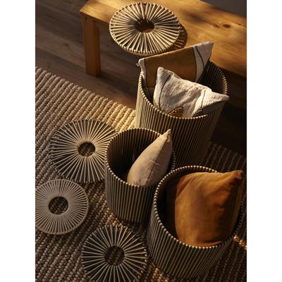 Остальные предметы Tkano Корзина плетеная dholak grey из коллекции ethnic, размер m арт. TK24-ST_BA0038