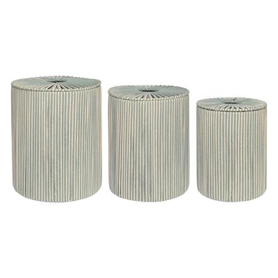 Остальные предметы Tkano Корзина плетеная dholak mint из коллекции ethnic, размер m арт. TK24-ST_BA0035
