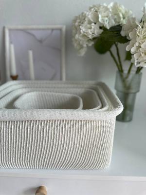 Корзина Bergenson Bjorn Набор из 4-х корзин для хранения sustainable collection, молочный арт. BB0000914