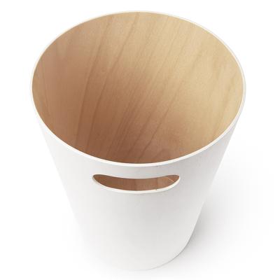 Корзина Umbra Корзина для мусора woodrow, 7,5 л, белая/дерево арт. 082780-668