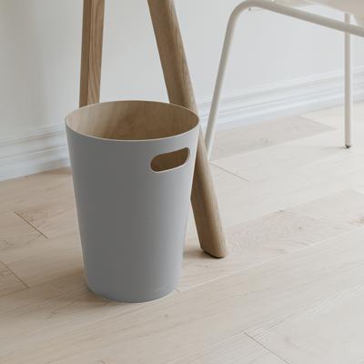 Корзина Umbra Корзина для мусора woodrow, 7,5 л, светло-серая арт. 082780-918