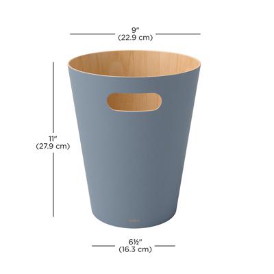 Корзина Umbra Корзина для мусора woodrow, 7,5 л, серо-голубая арт. 082780-1050