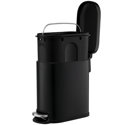 Корзина ЯЯЯ Ведро мусорное с педалью, графит, 5 л арт. SS0000245