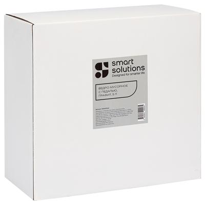 Корзина ЯЯЯ Ведро мусорное с педалью, графит, 5 л арт. SS0000245