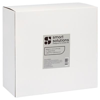 Корзина ЯЯЯ Ведро мусорное с педалью, светло-серое, 5 л арт. SS0000244