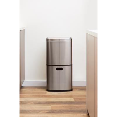 Корзина ЯЯЯ Контейнер мусорный с 2-мя отделениями smart bin, сенсорный, 60 л арт. SS0000250