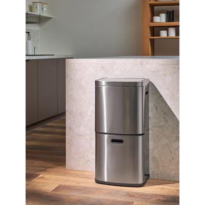 Корзина ЯЯЯ Контейнер мусорный с 2-мя отделениями smart bin, сенсорный, 60 л арт. SS0000250