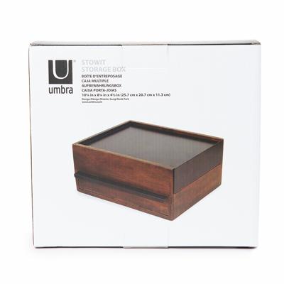Шкатулка Umbra Шкатулка stowit, черная/орех арт. 290245-048