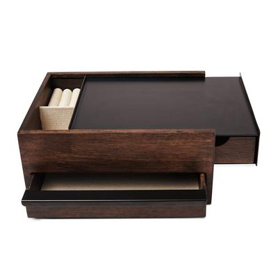 Шкатулка Umbra Шкатулка stowit, черная/орех арт. 290245-048