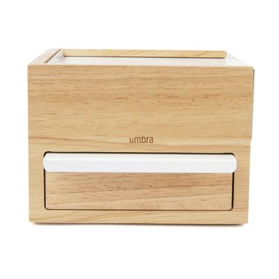 Шкатулка Umbra Шкатулка stowit mini, белая/дерево арт. 1005314-390