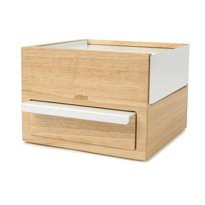 Шкатулка Umbra Шкатулка stowit mini, белая/дерево арт. 1005314-390
