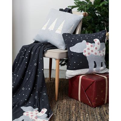 Плед Tkano Плед из хлопка с новогодним рисунком polar bear из коллекции new year essential, 130х180 см арт. TK20-TH0001