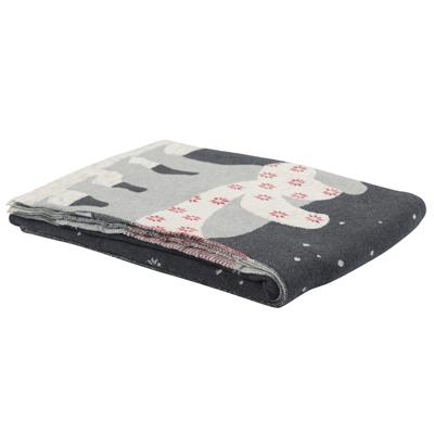 Плед Tkano Плед из хлопка с новогодним рисунком polar bear из коллекции new year essential, 130х180 см арт. TK20-TH0001