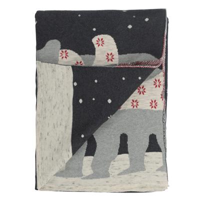 Плед Tkano Плед из хлопка с новогодним рисунком polar bear из коллекции new year essential, 130х180 см арт. TK20-TH0001