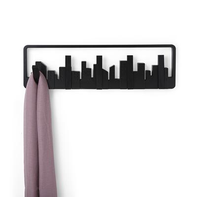 Вешалка Umbra Вешалка настенная skyline, 50 см, черная, 5 крючков арт. 318190-040