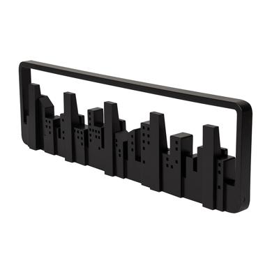 Вешалка Umbra Вешалка настенная skyline, 50 см, черная, 5 крючков арт. 318190-040