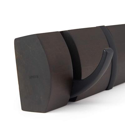 Вешалка Umbra Вешалка настенная flip, 81 см, 8 крючков, черная/орех арт. 318858-048