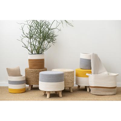 Пуф Bergenson Bjorn Пуф devy, D40х40 см, бежевый/горчичный арт. TL-BB-PFDV-PN-CTN-M40