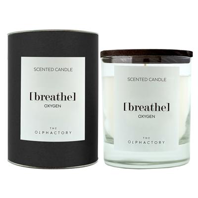 Свеча AMBIENTAIR Свеча ароматическая the olphactory, breathe black, Кислород, 40 ч арт. VV402OXBTO