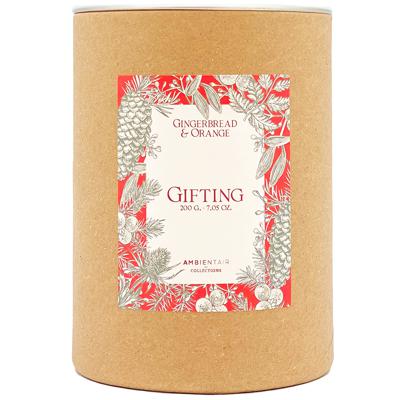 Свеча AMBIENTAIR Свеча ароматическая gifting, gingerbread&orange, 40 ч арт. VV401GBTO
