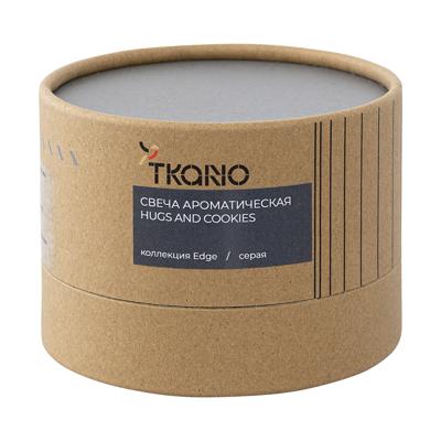 Свеча Tkano Свеча ароматическая hugs and cookies из коллекции edge, серый, 30 ч арт. TK23-ARO0035