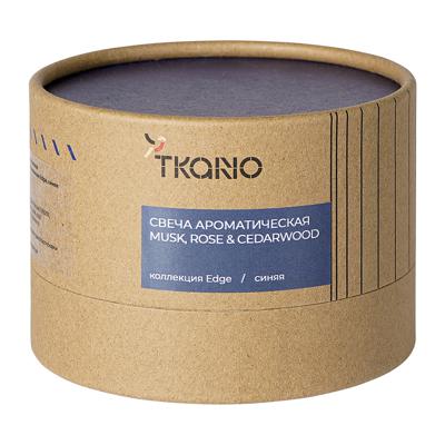 Свеча Tkano Свеча ароматическая musk, rose & cedarwood из коллекции edge, синий, 30 ч арт. TK23-ARO0008