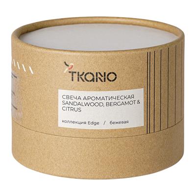 Свеча Tkano Свеча ароматическая sandalwood, bergamot & citrus из коллекции edge, бежевый, 30 ч арт. TK23-ARO0016