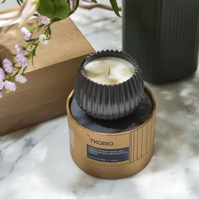 Свеча Tkano Свеча ароматическая vetiver & black cypress из коллекции edge, серый, 30 ч арт. TK23-ARO0029